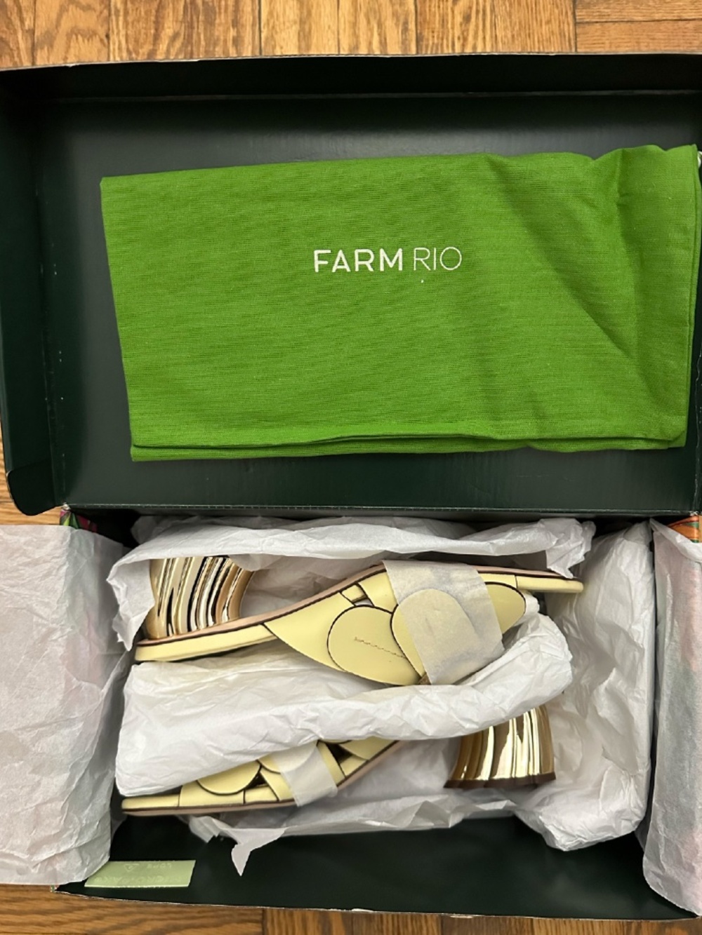 Farm Rio Banana Yellow Daisy Heeled Mule - Picture 11 of 12